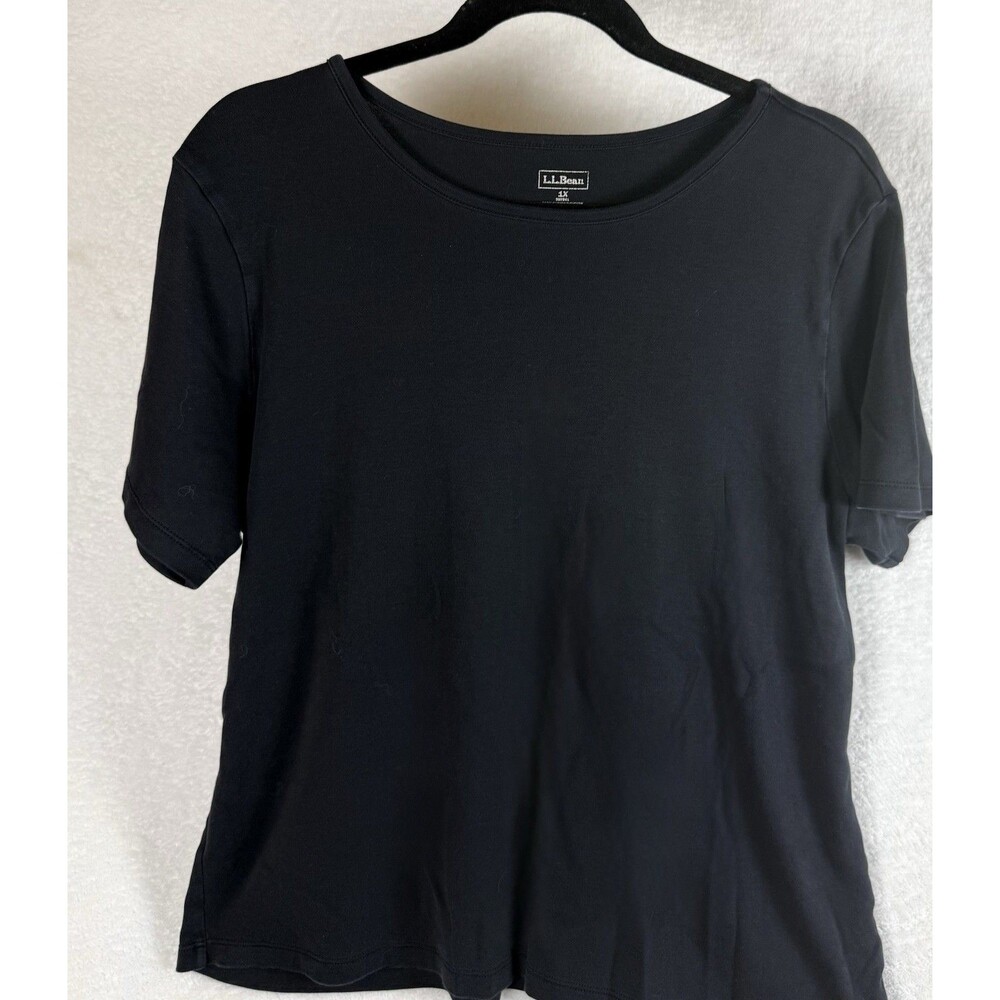 L.L Bean Women’s Black Short Sleeve T Shirt - Size 1X